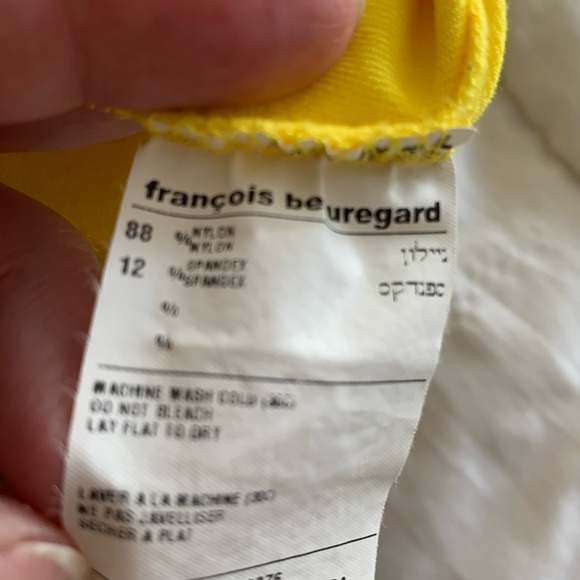 Francois Beauregard yellow woman’s tee shirt size L - Picture 7 of 7